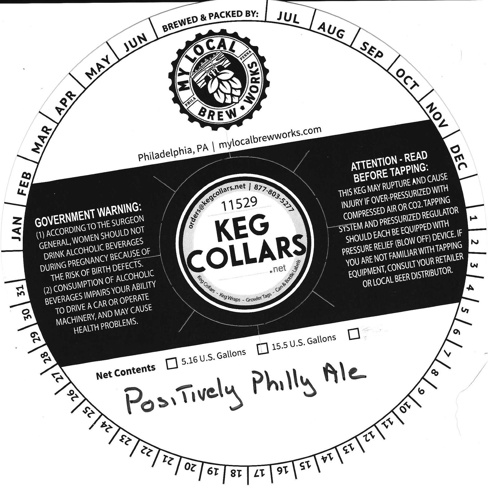 Positively Philly Ale label
