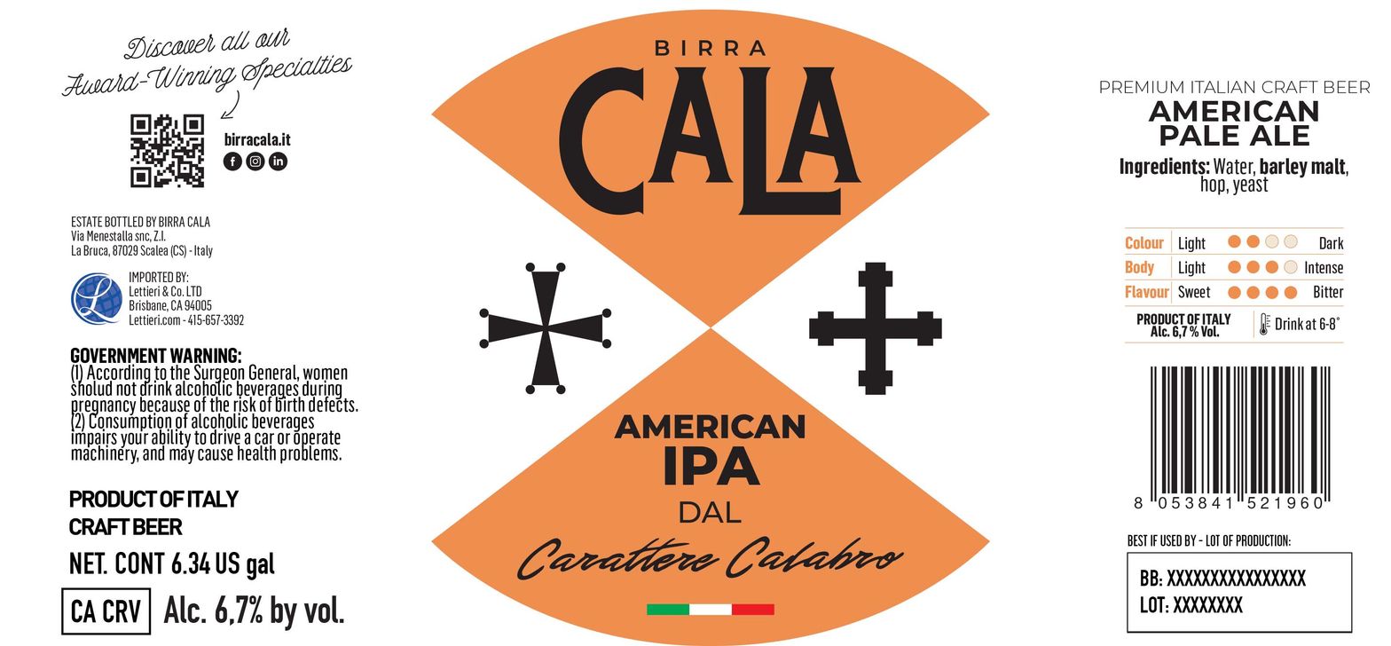 American IPA label