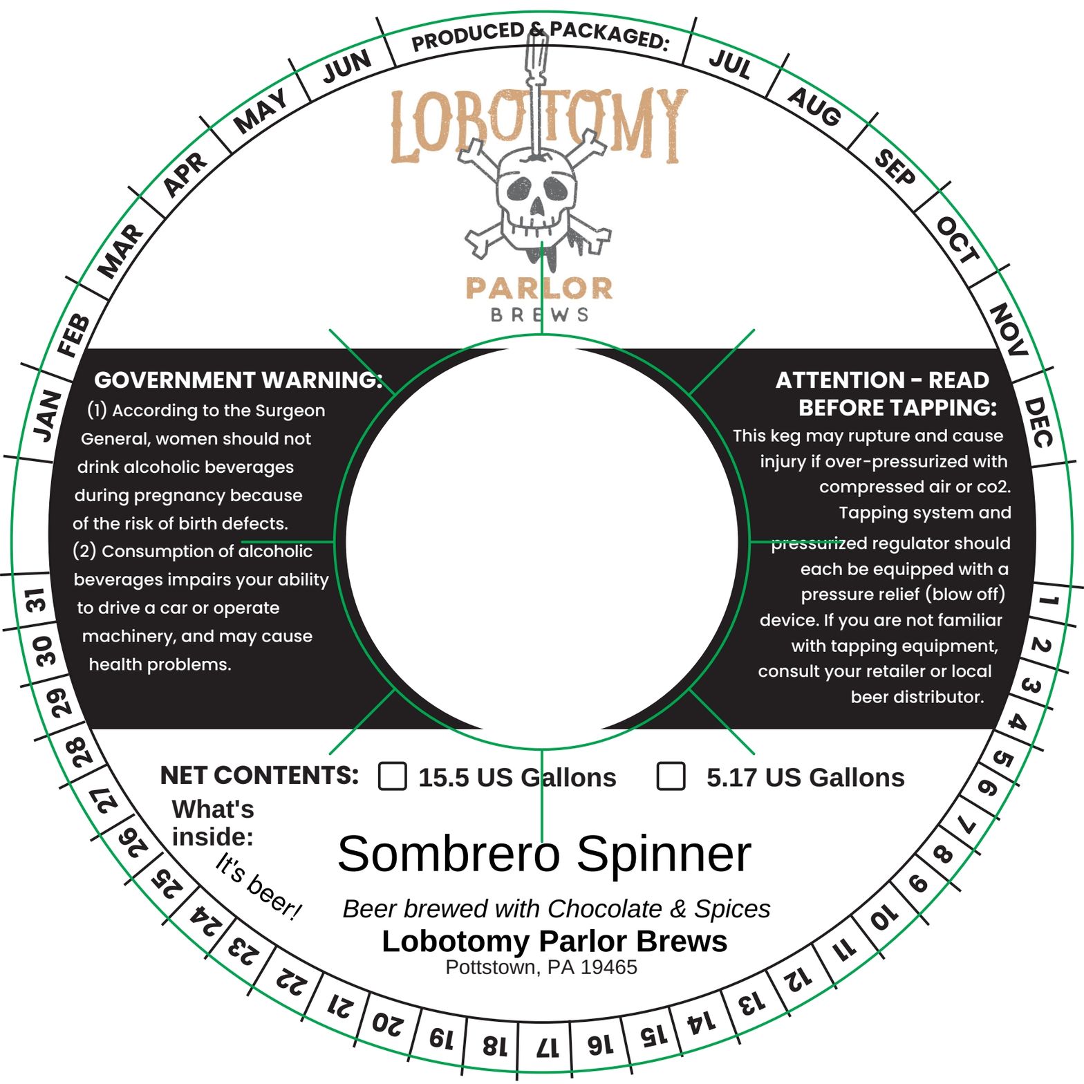 Sombrero Spinner label