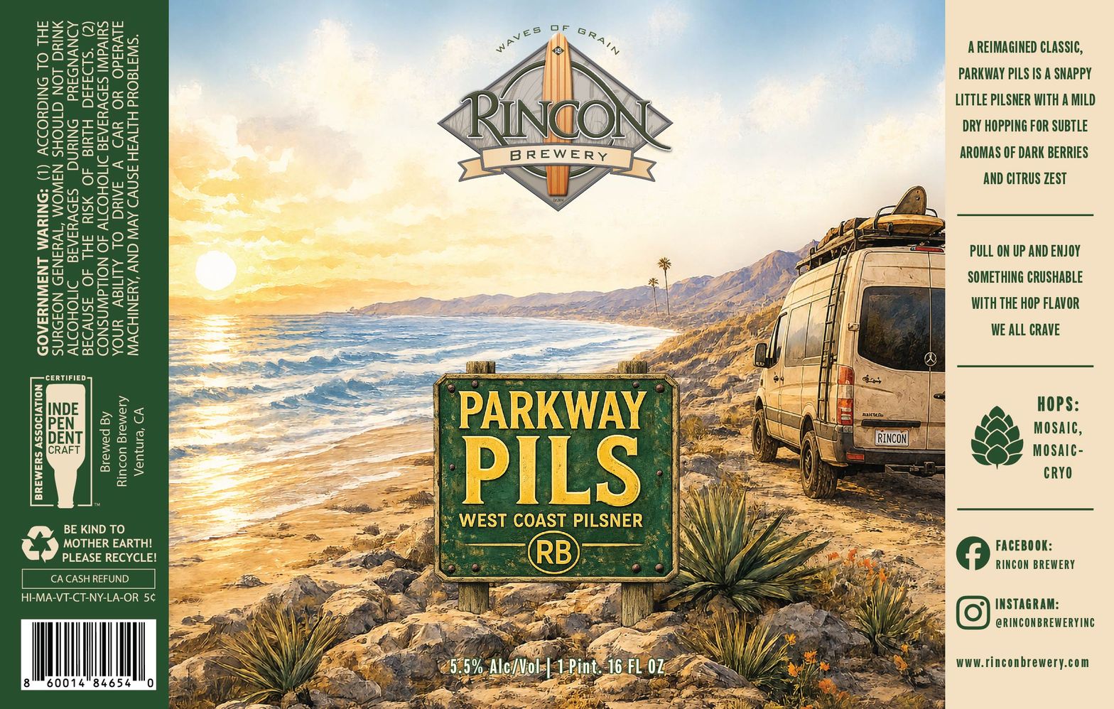 Parkway Pils label