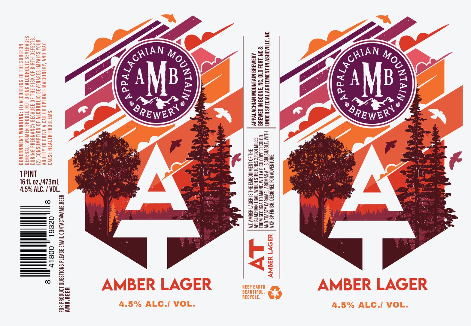 AT Amber Lager label
