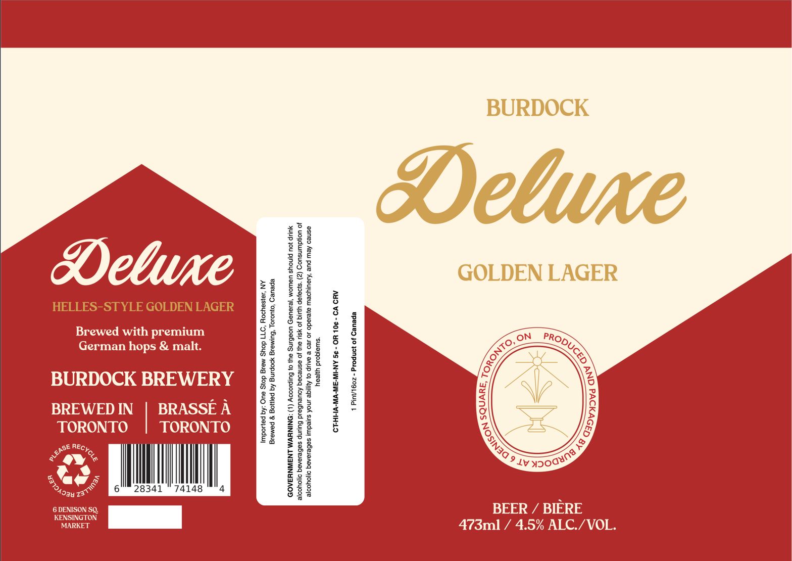 Deluxe Golden Lager label