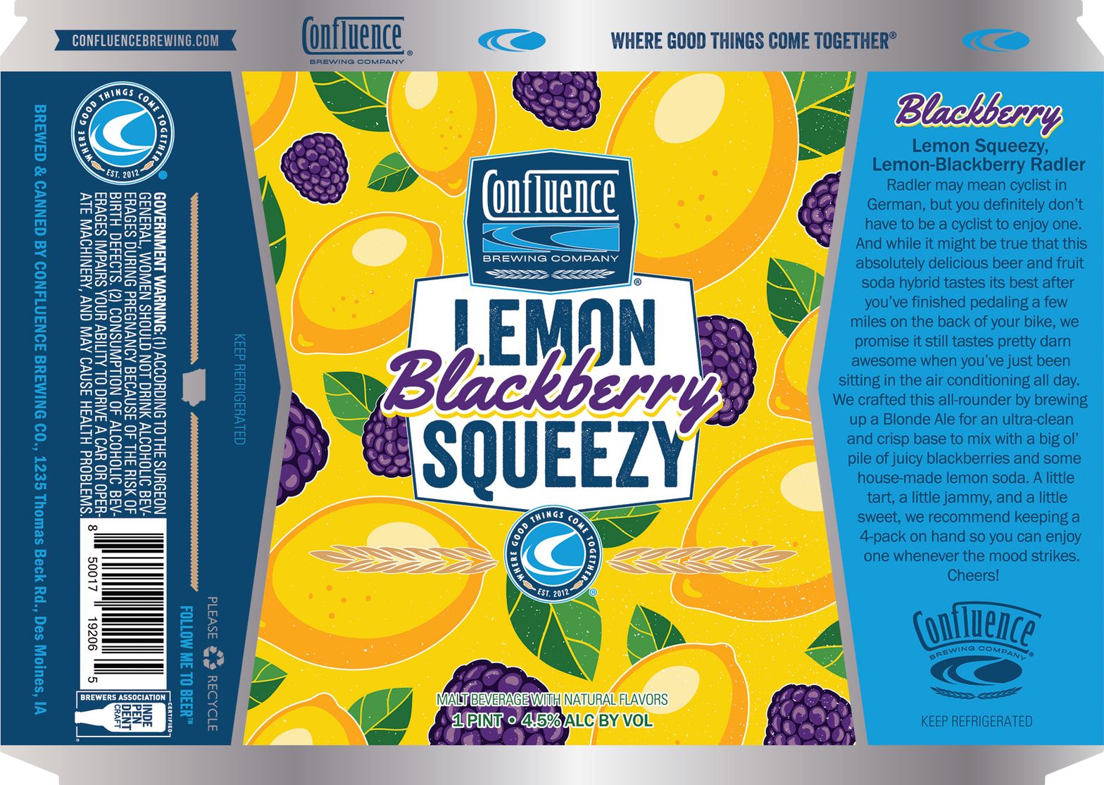 Lemon Blackberry Squeezy label