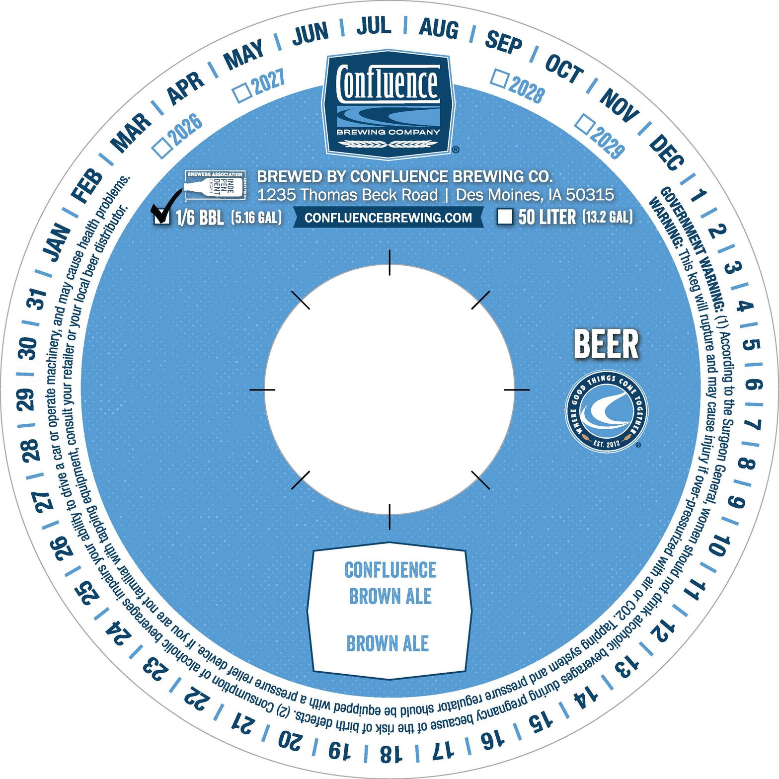 CONFLUENCE BROWN ALE label