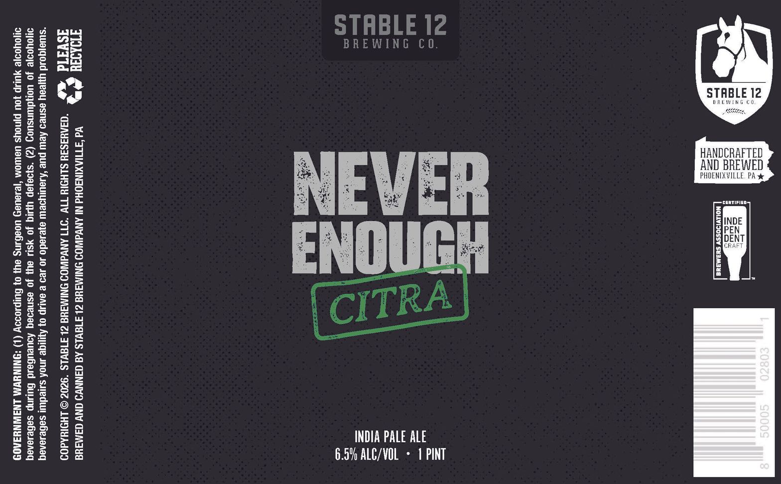 Never Enough Citra label