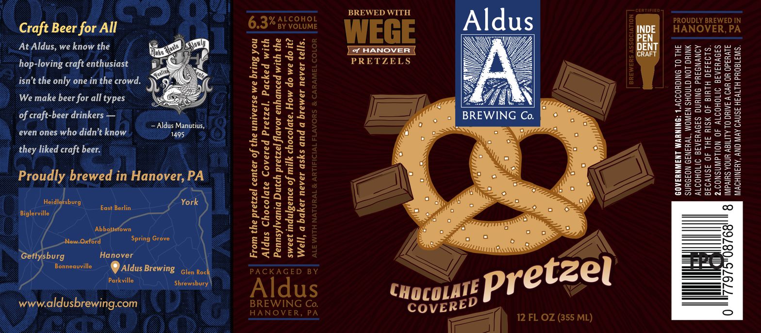Chocolate Covered Pretzel label