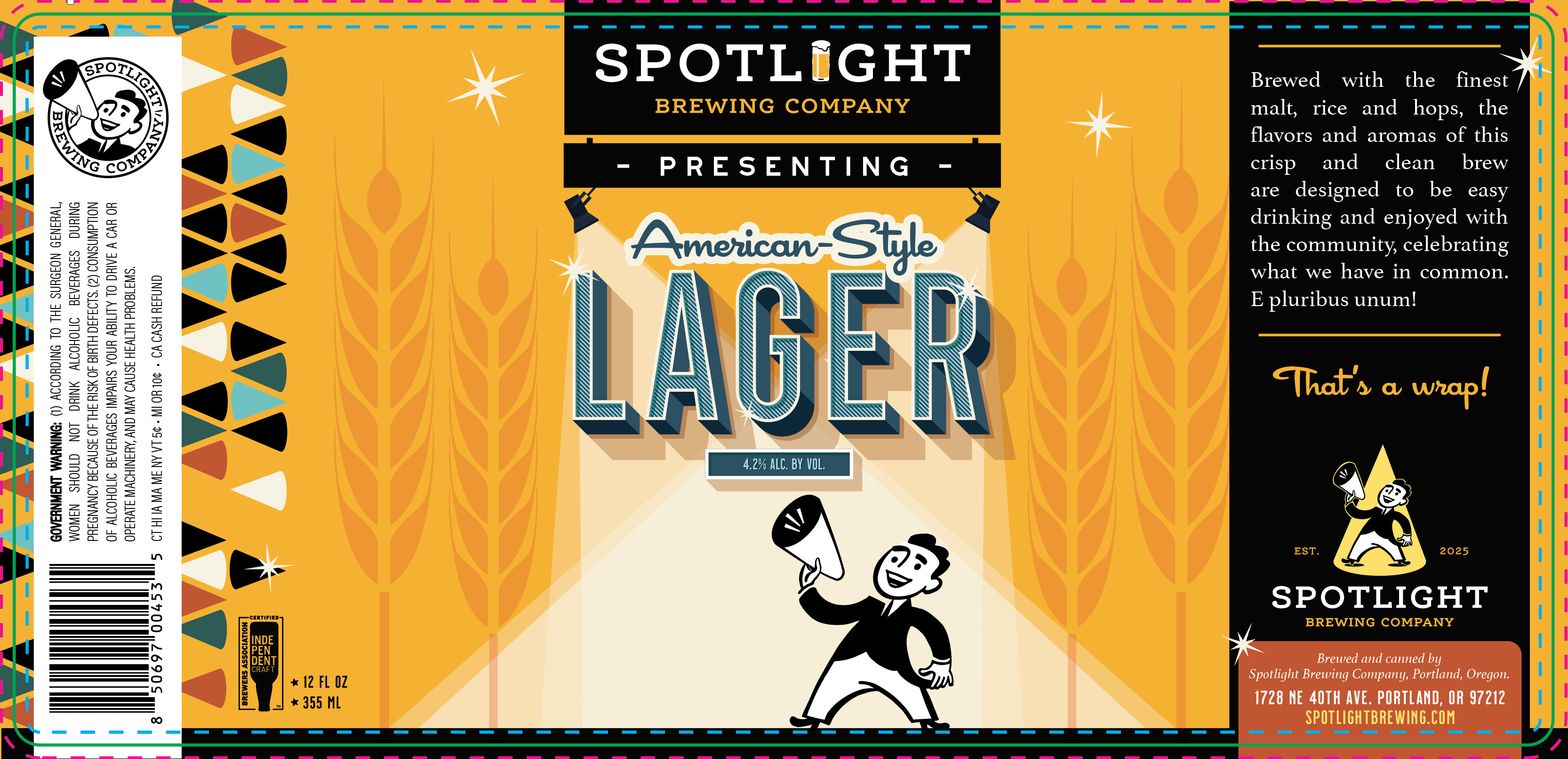 American-Style Lager label