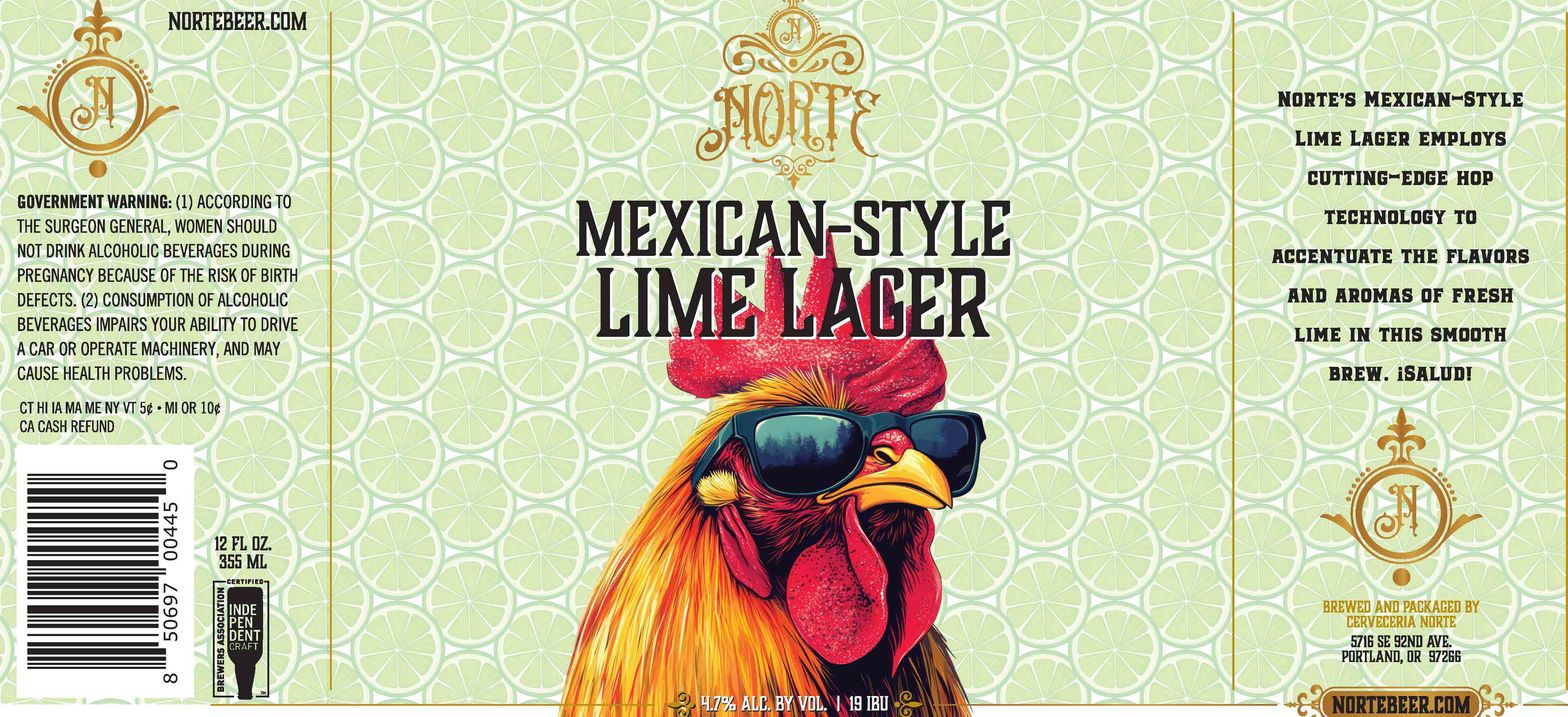 Mexican-Style Lime Lager label