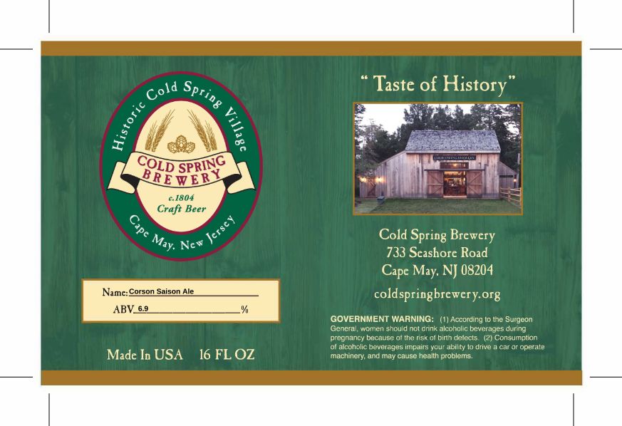 Corson Saison Ale label