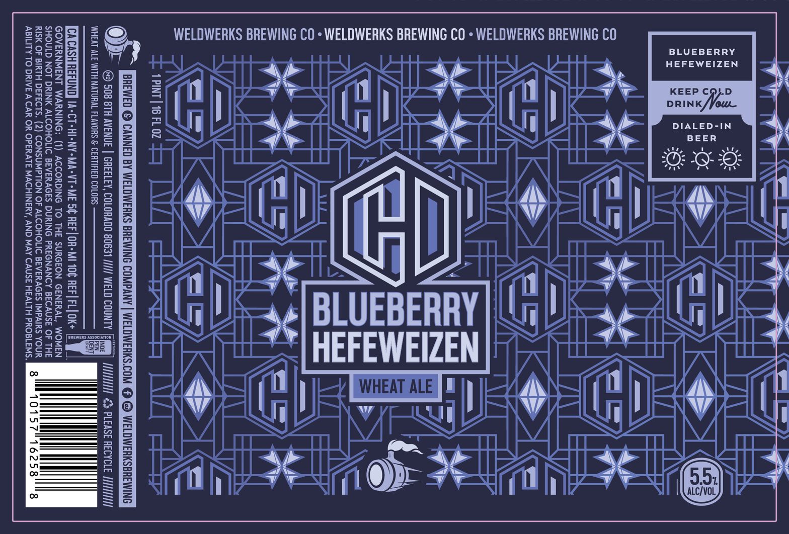 Blueberry Hefeweizen label
