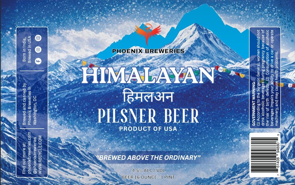 Himalayan Pilsner Beer label