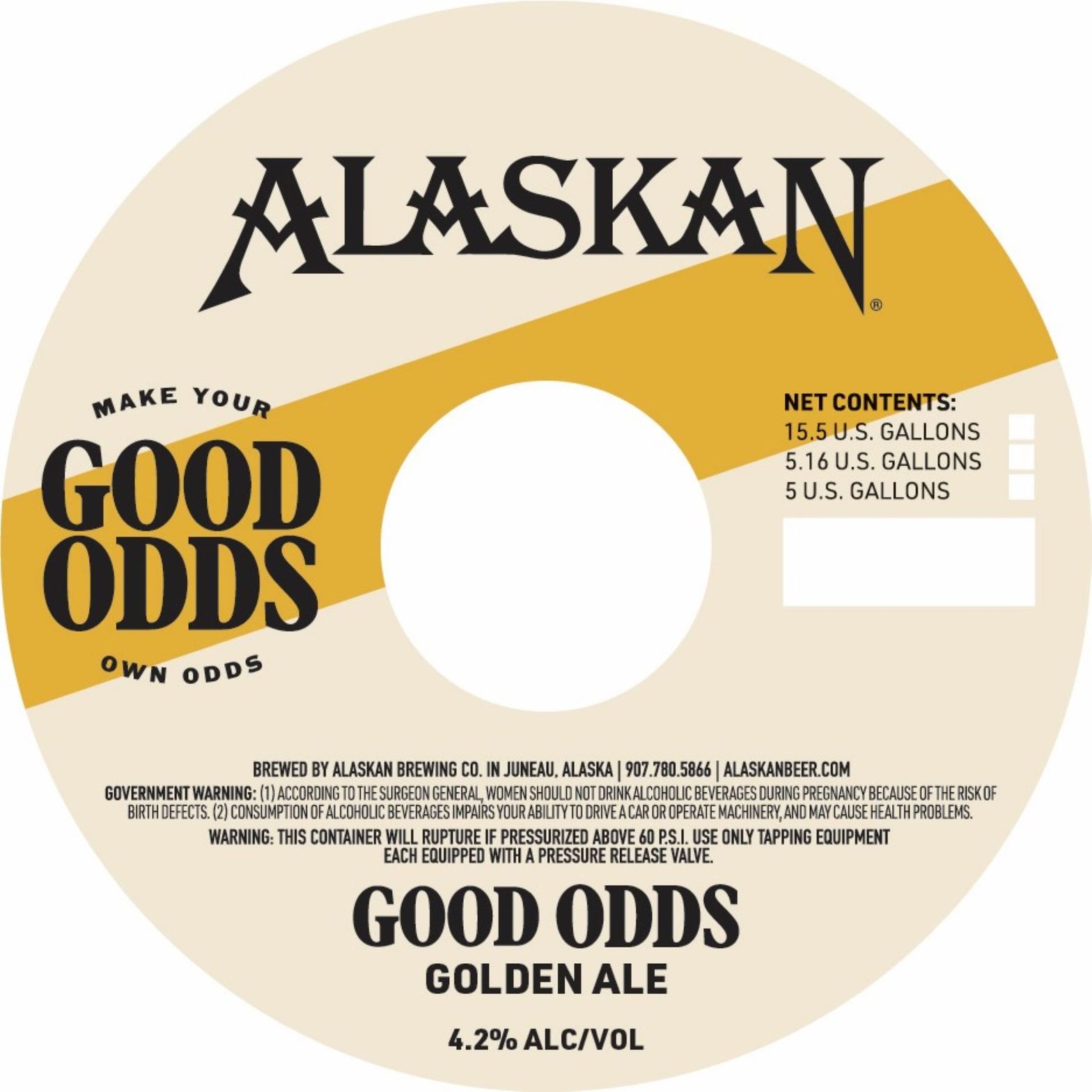Good Odds Golden Ale label