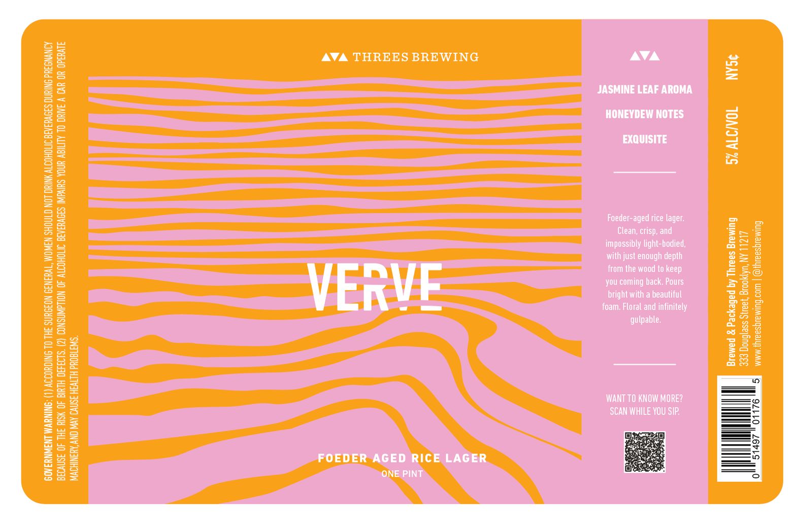 Verve Foeder Aged Rice Lager label
