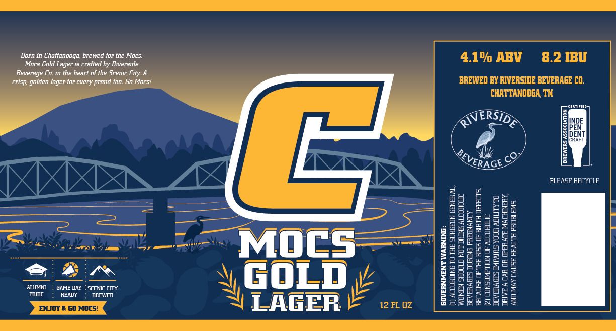 Mocs Gold Lager label