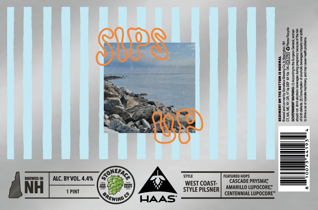 Sips Up label
