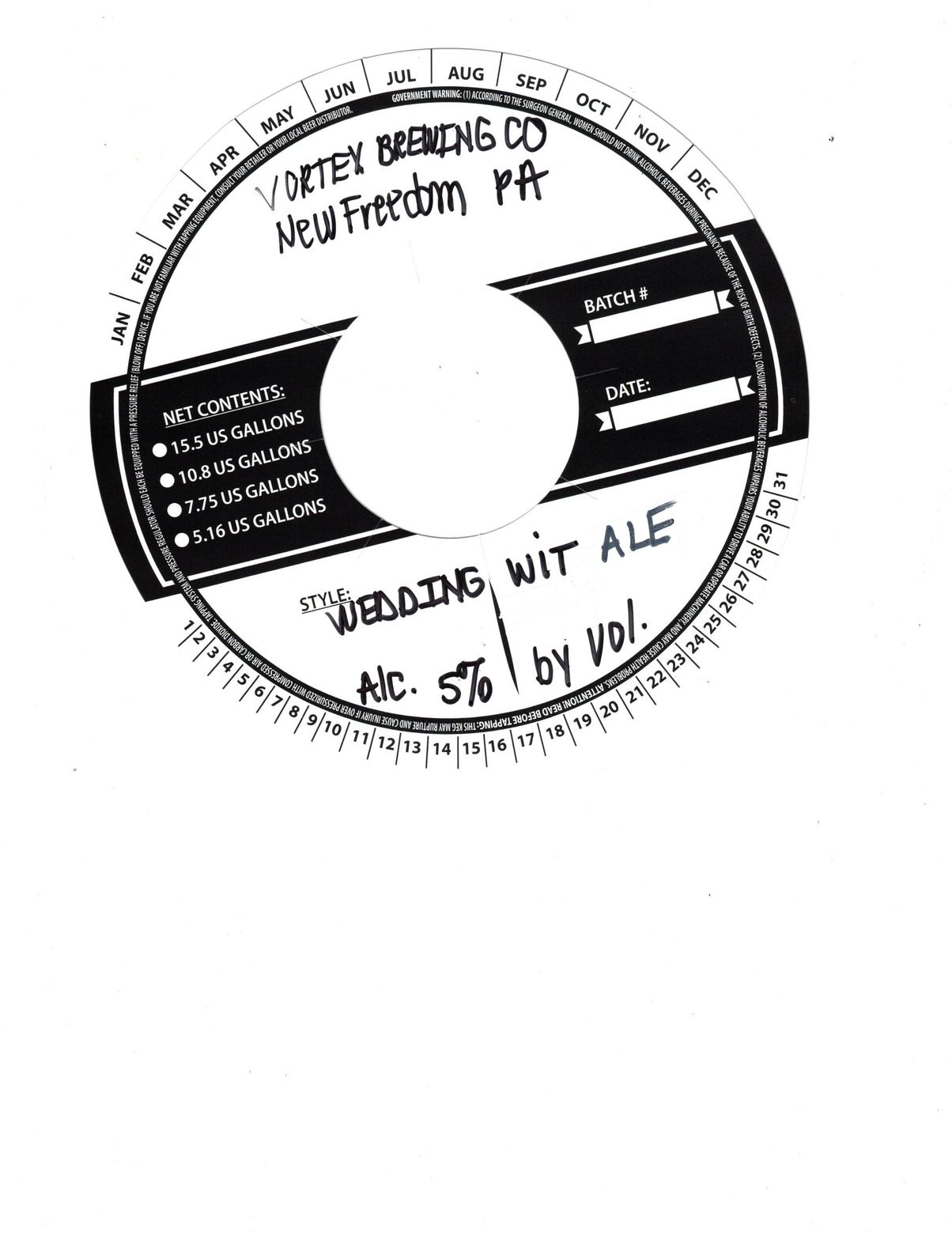 Wedding Wit label