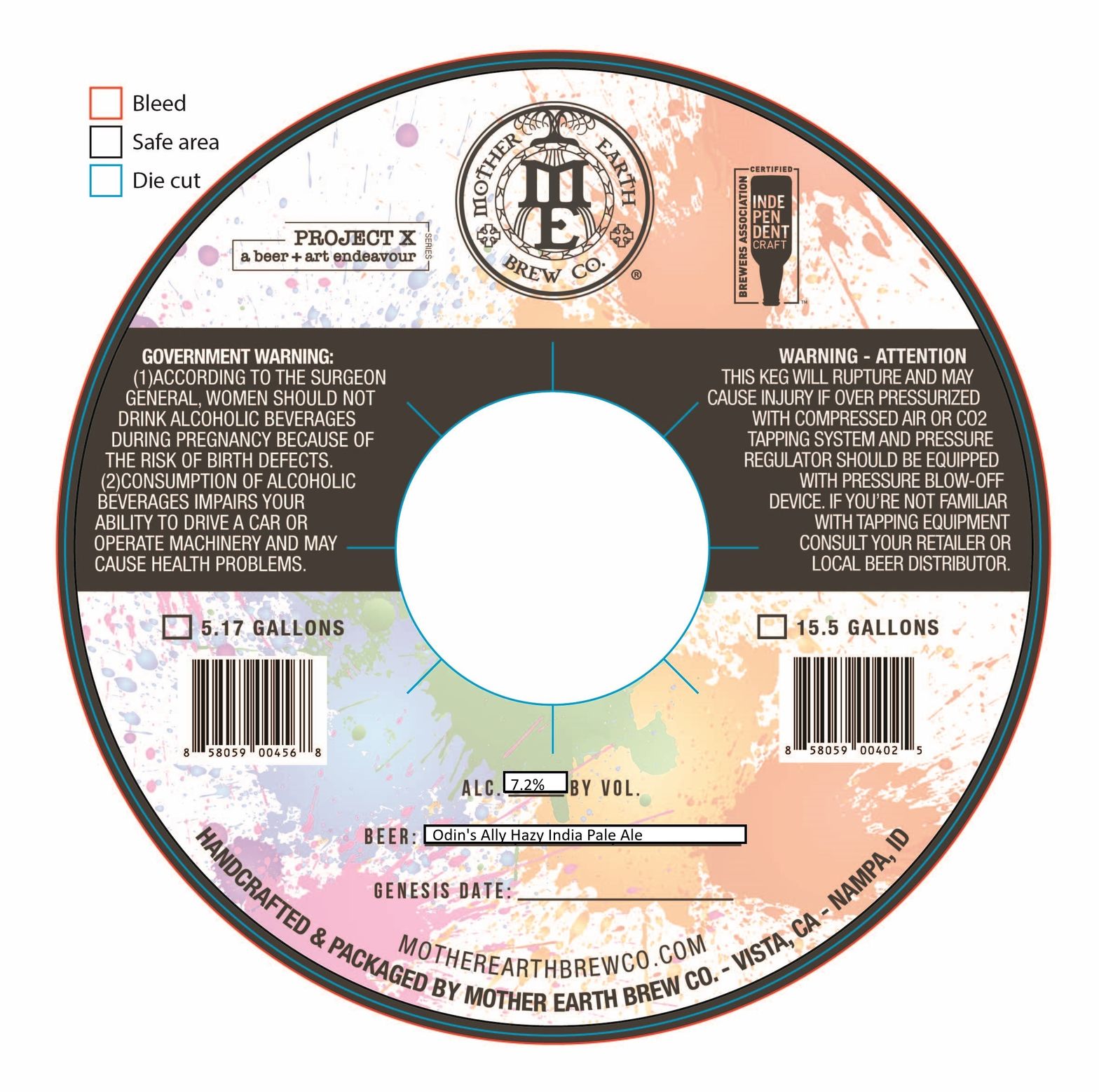 Odin's Ally Hazy India Pale Ale label