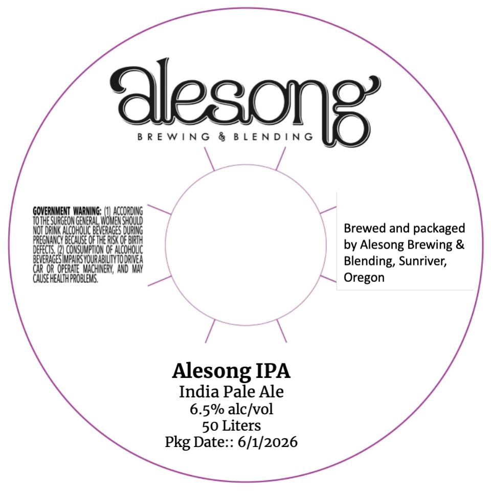 Alesong IPA label