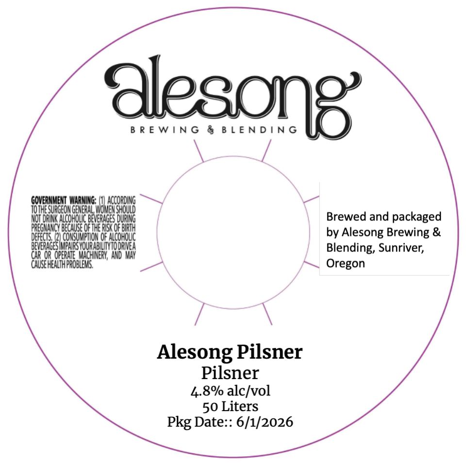 Alesong Pilsner label