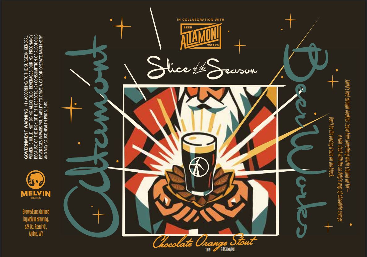 Slice of the Season Chocolate Orange Stout label