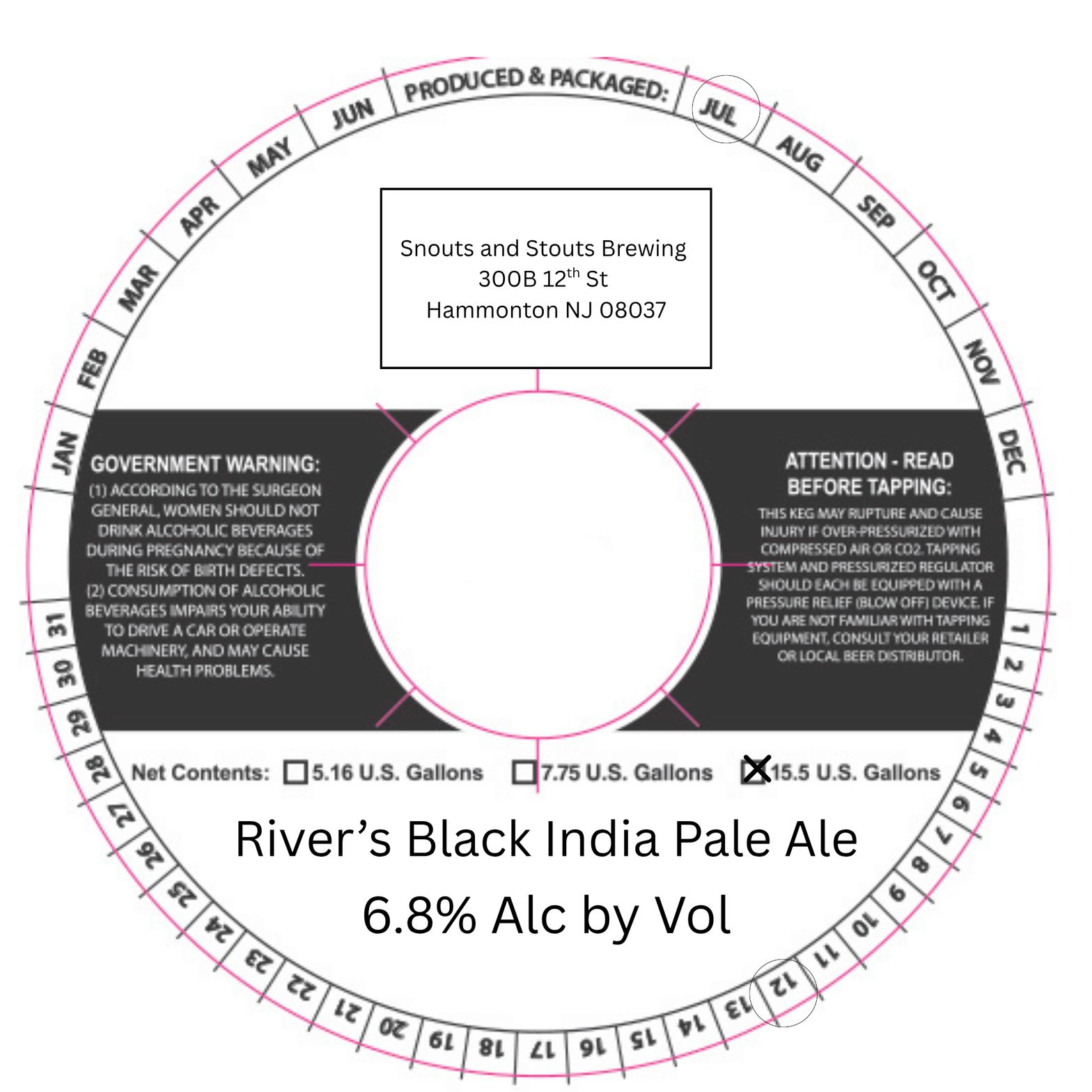 River's Black India Pale Ale label