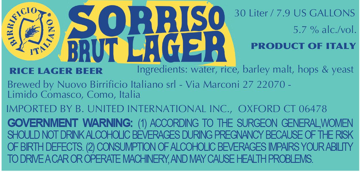 Sorriso Brut Lager label