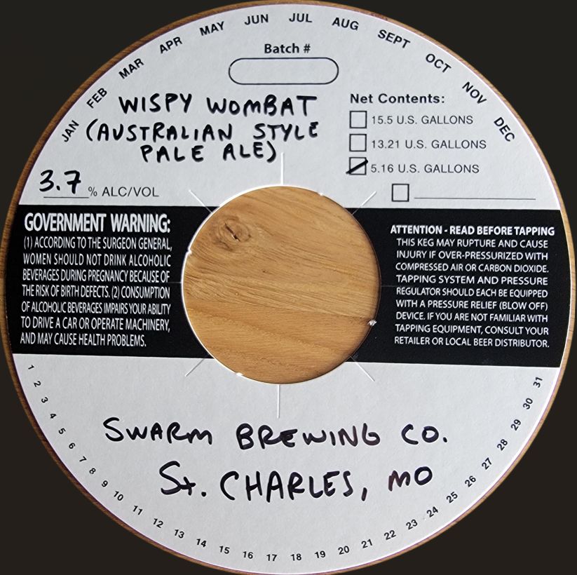 Wispy Wombat label