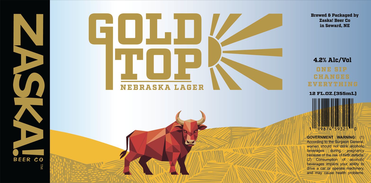 Gold Top Nebraska Lager label