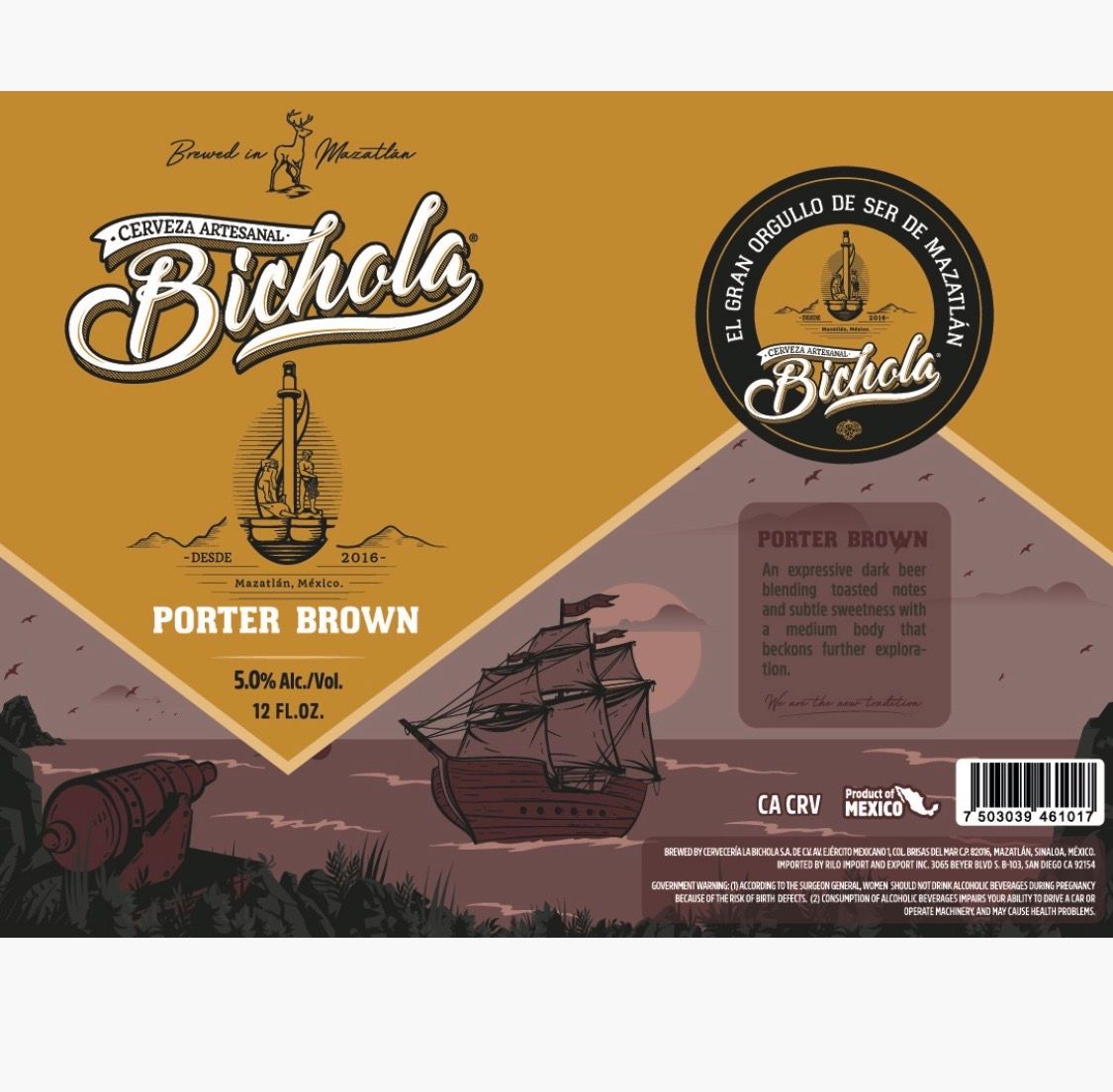 Porter Brown label