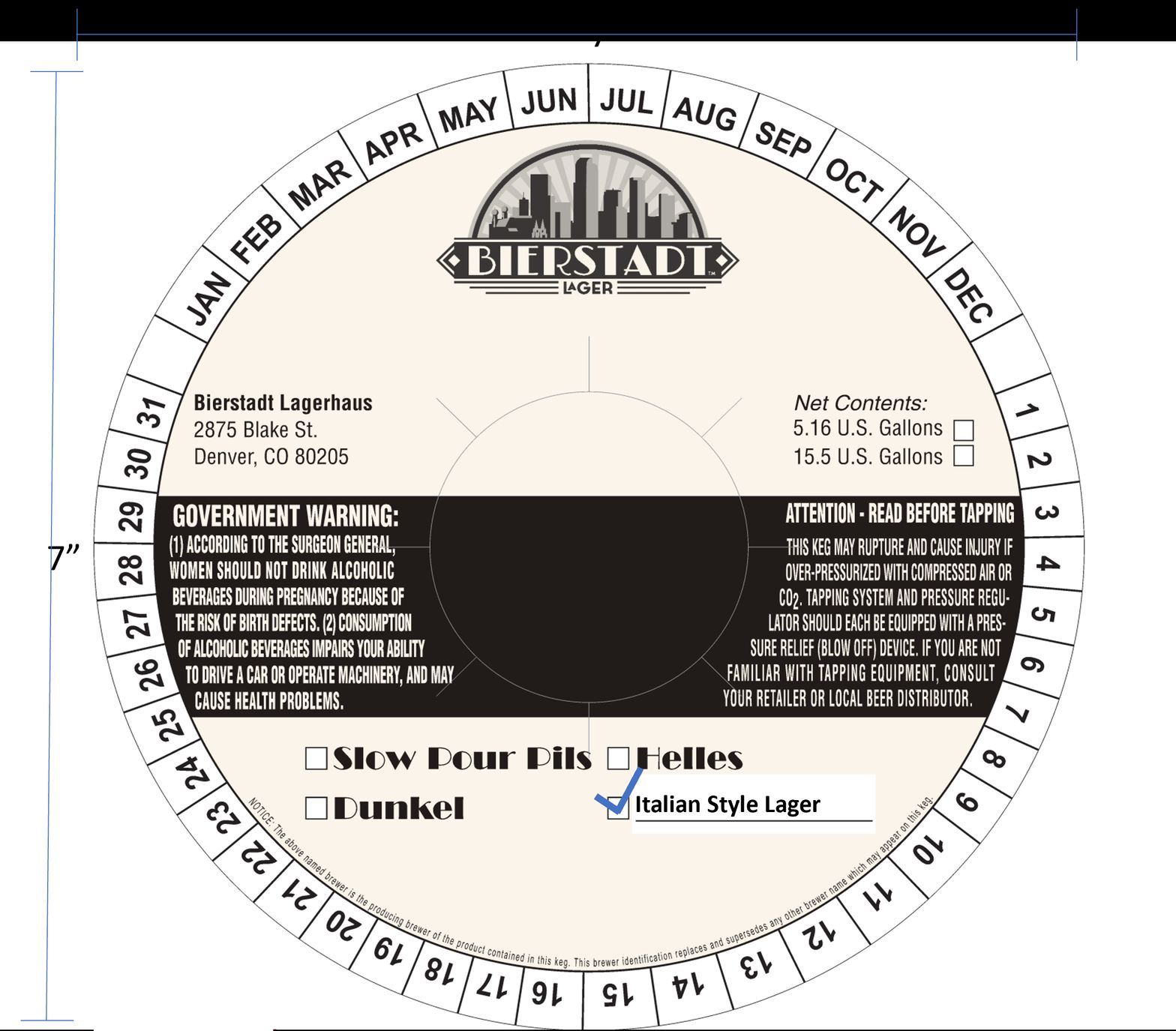 Italian Style Lager label