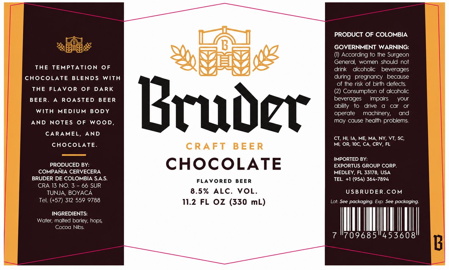 Bruder Chocolate label