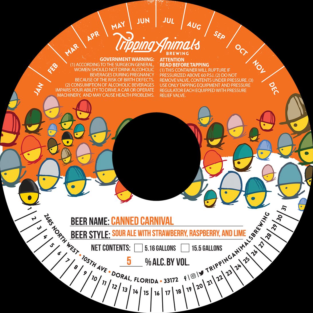 Canned Carnival label