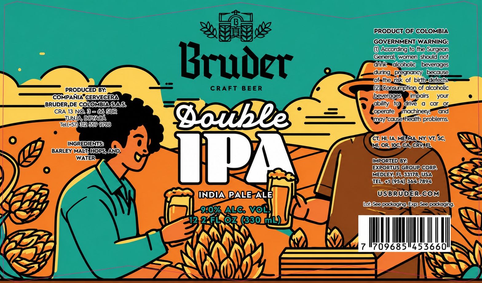 Double IPA label