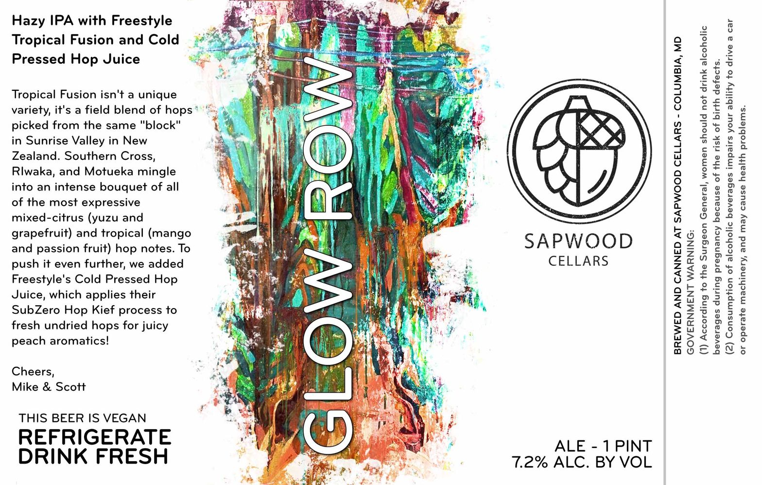 Glow Row label