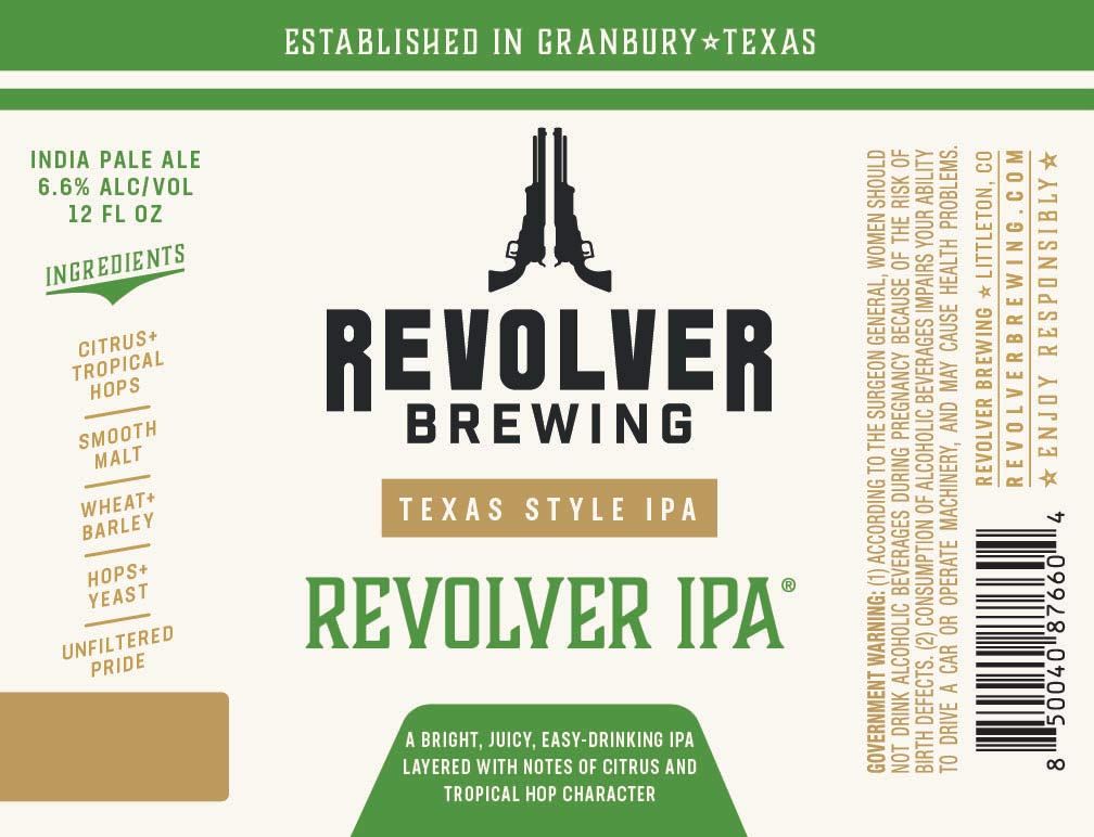 Revolver IPA label