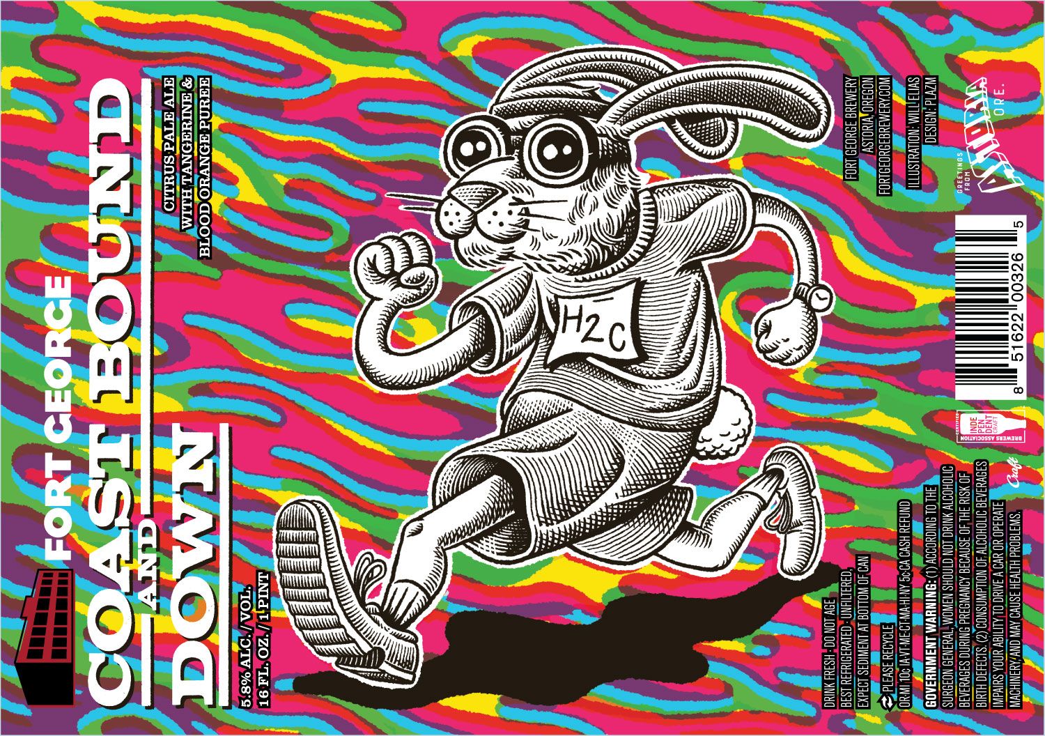 Coast Bound and Down label