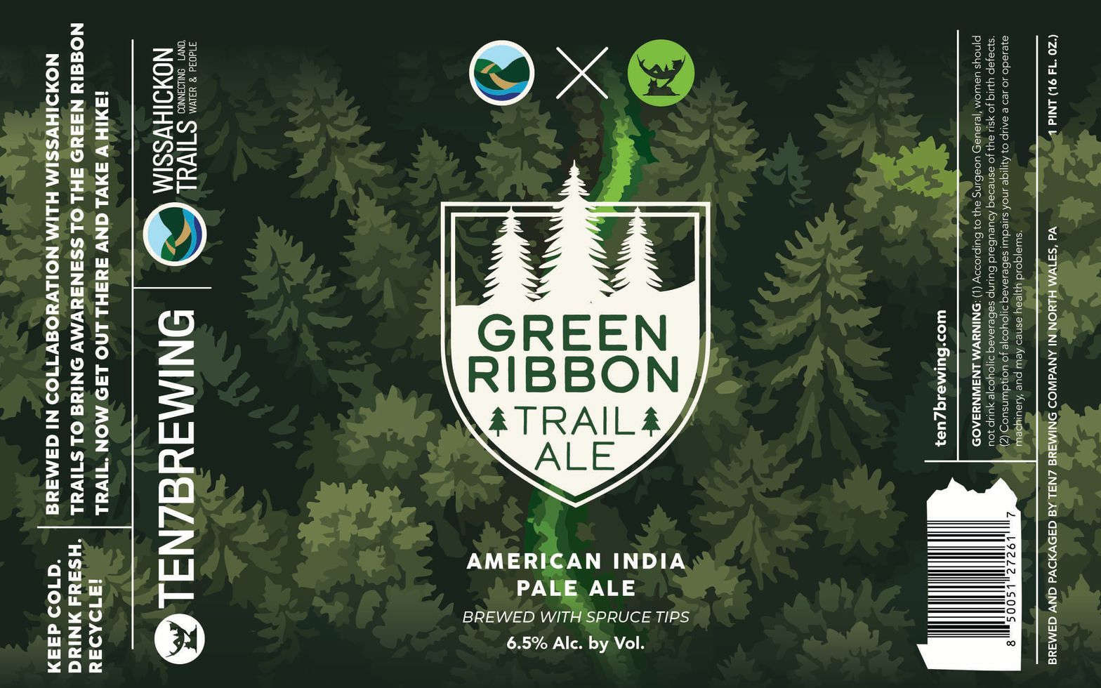 Green Ribbon Trail Ale label