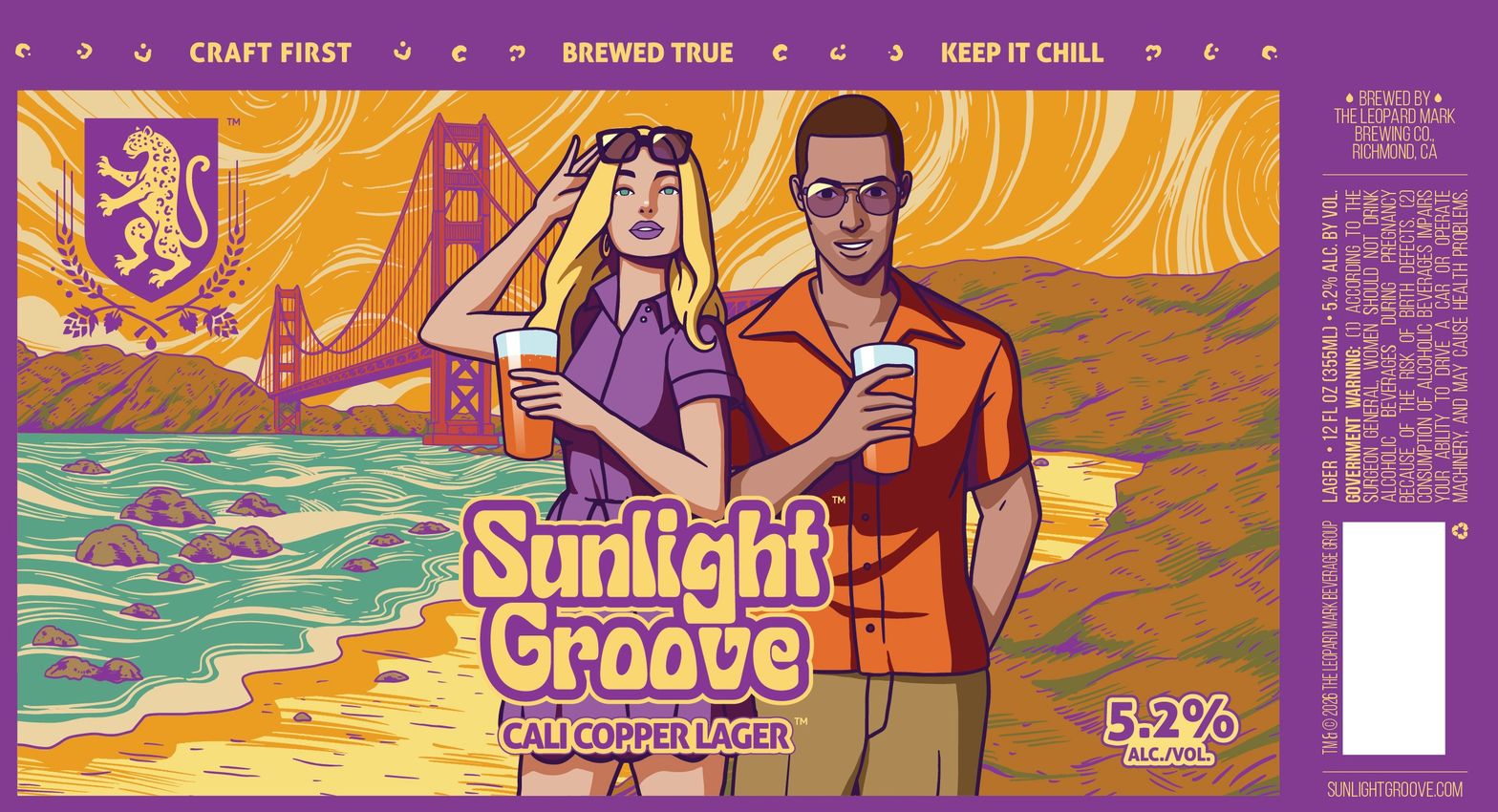 Sunlight Groove Cali Copper Lager label