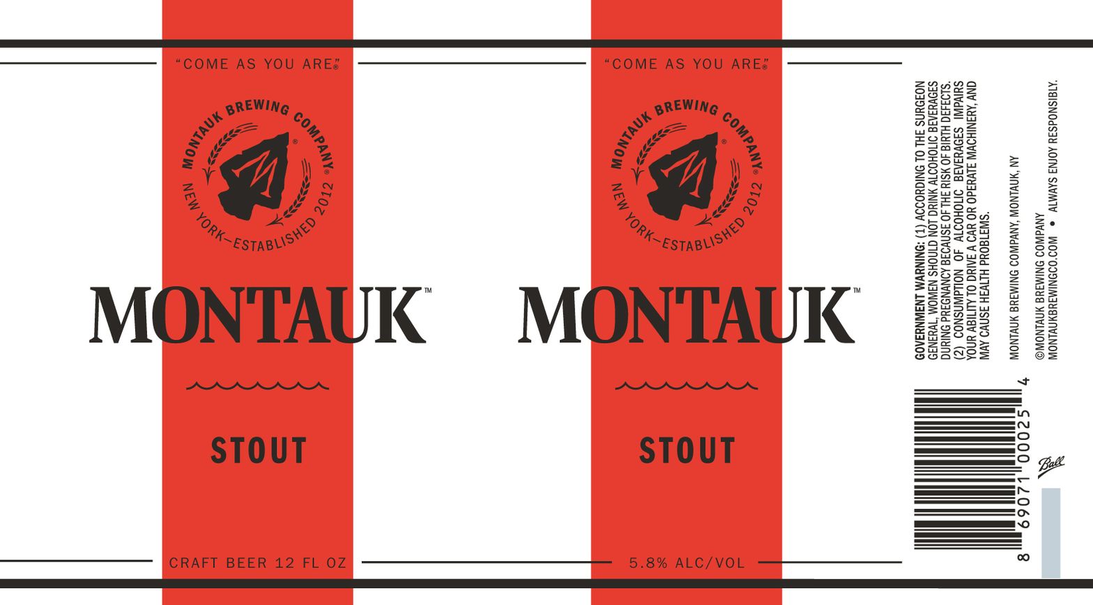 Montauk Stout label