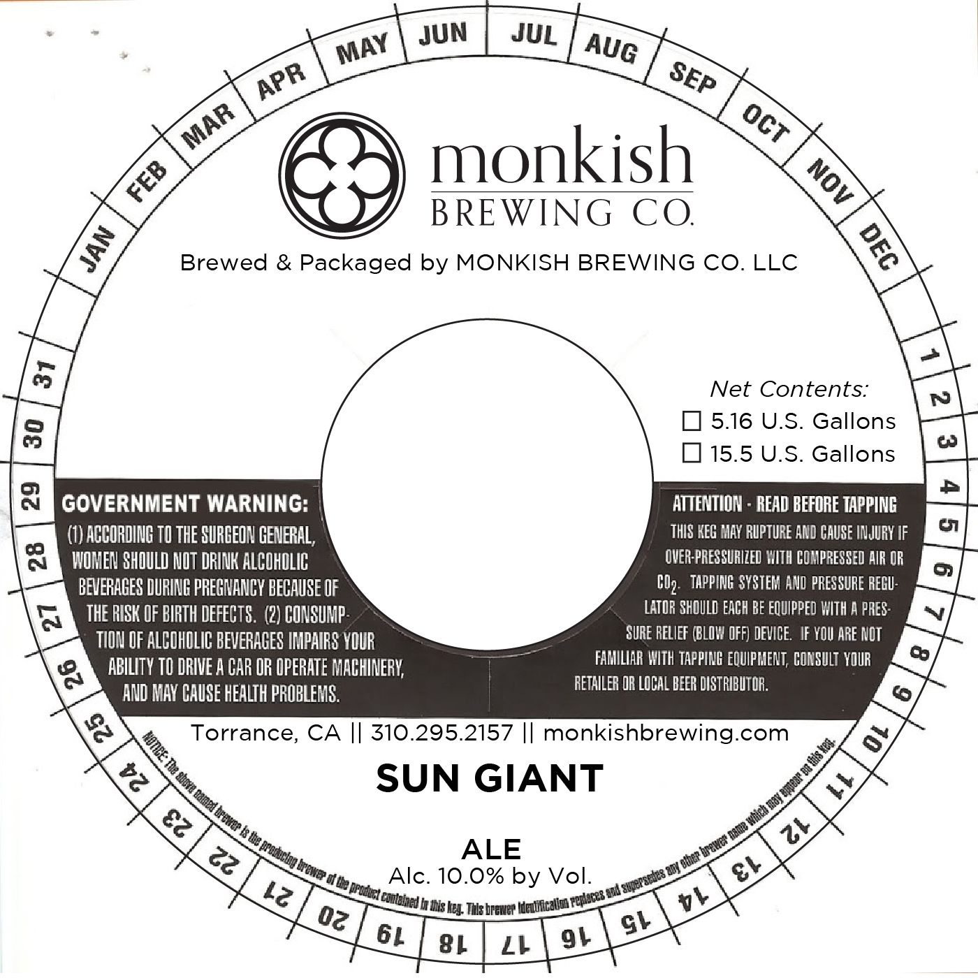 Sun Giant label