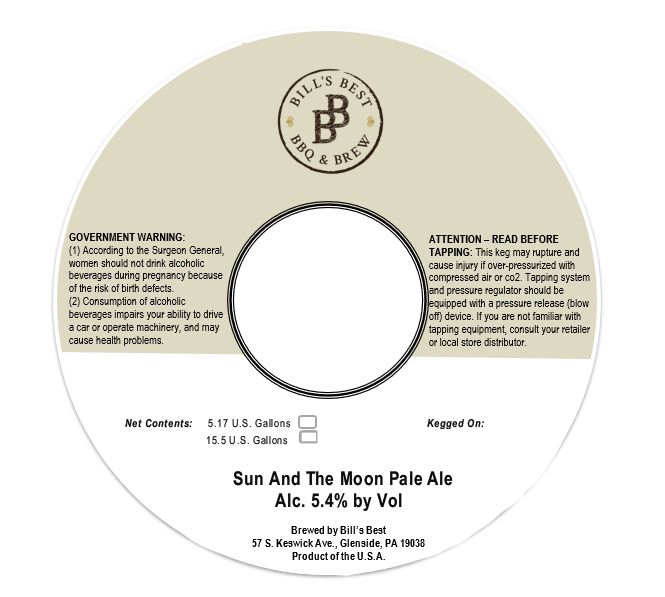 Sun And The Moon Pale Ale label