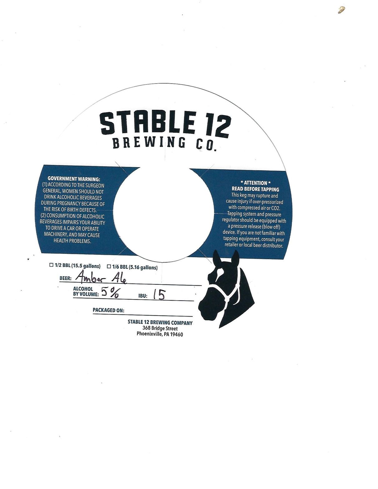 Amber Ale label