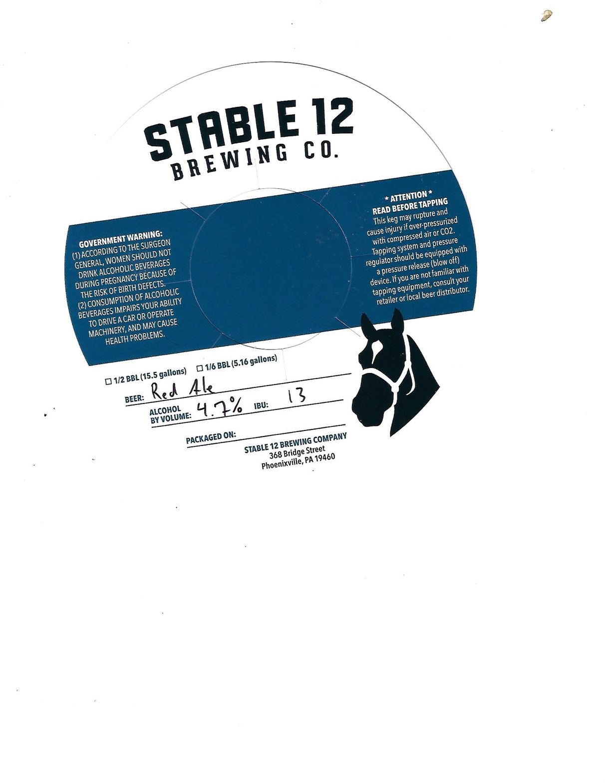 Red Ale label