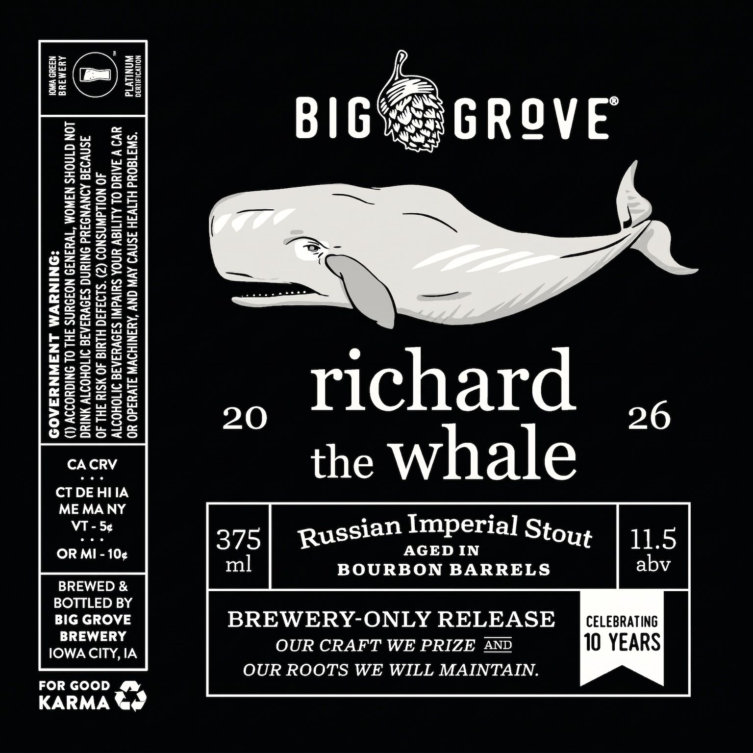Richard the Whale label