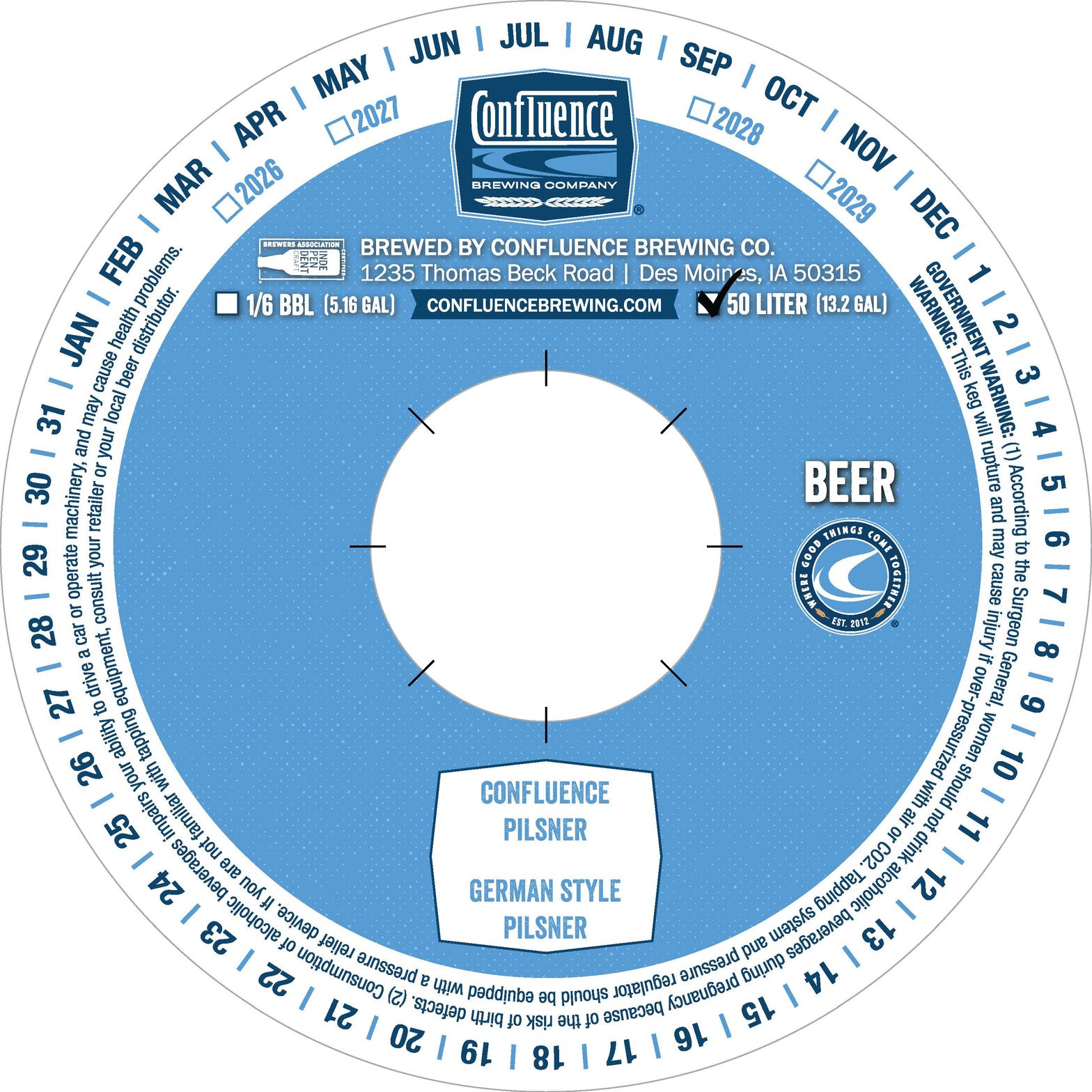 Confluence Pilsner label