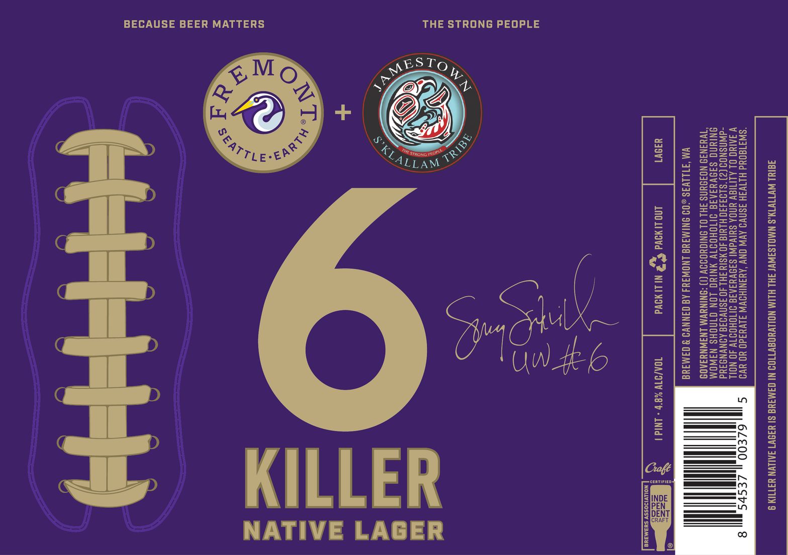 6 Killer Native Lager label