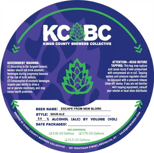 Escape From New Blork label