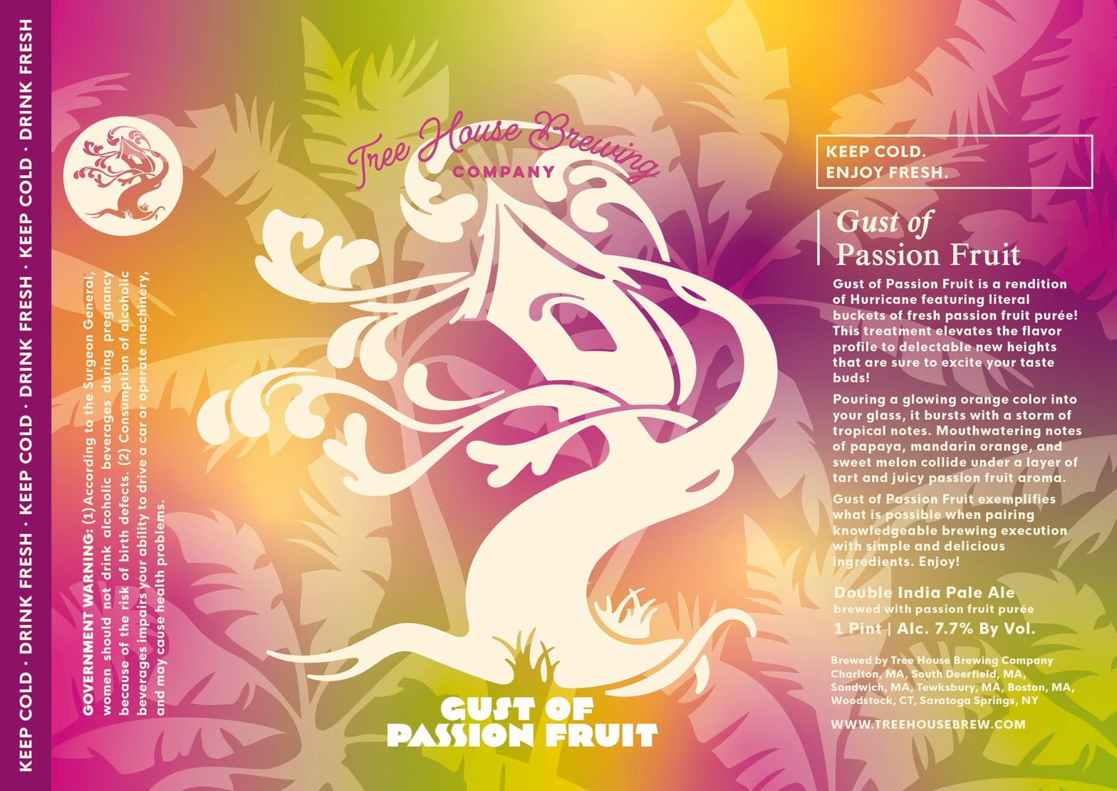 Gust of Passion Fruit label
