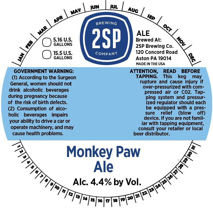 Monkey Paw Ale label