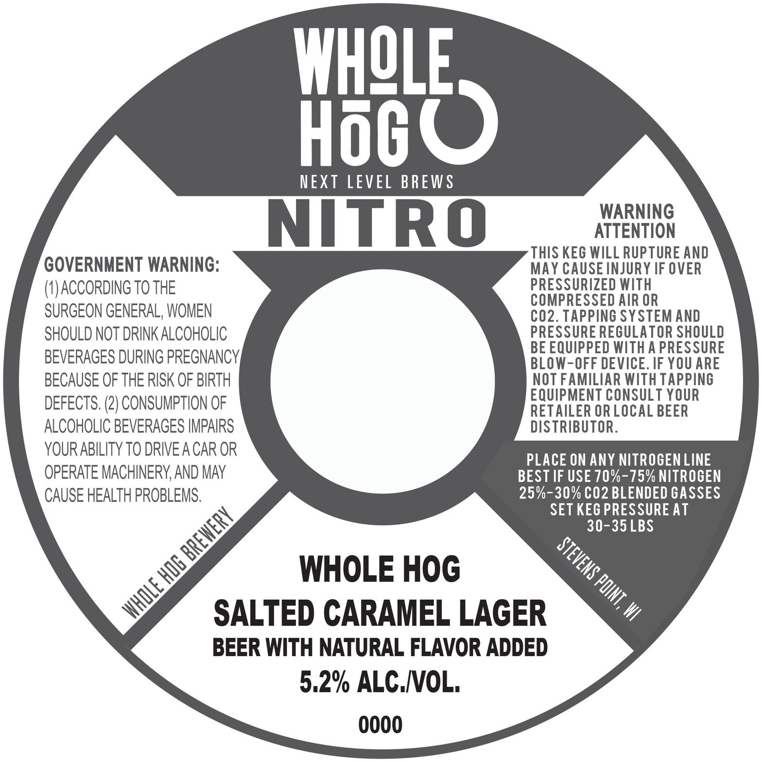 Whole Hog Salted Caramel Lager label